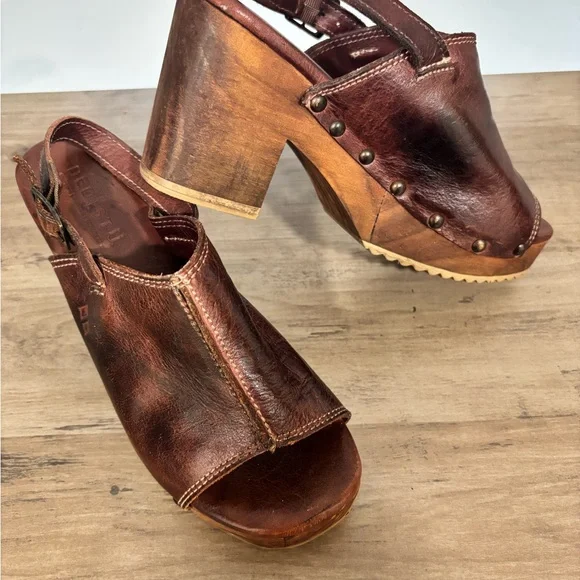 Women’s Bed Stu Marie Brown Leather Mules In Teak - Picture 9 of 16